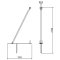 Mobile fence support strut | incl. base plate | galvanized with clamp and peg